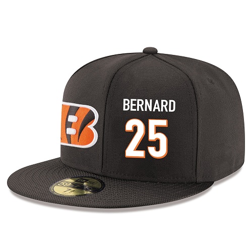 NFL Cincinnati Bengals #25 Giovani Bernard Stitched Snapback Adjustable Player Hat - Black/White